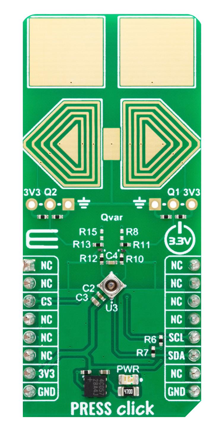 Mikroelektronika Mikroe-5862 Press Click Add-On Board, I2C, 3.3V