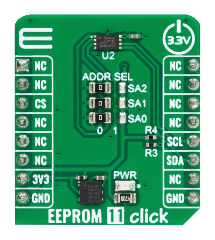 Mikroelektronika Mikroe-5889 Eeprom 11 Click Add-On Board, I2C, 3.3V