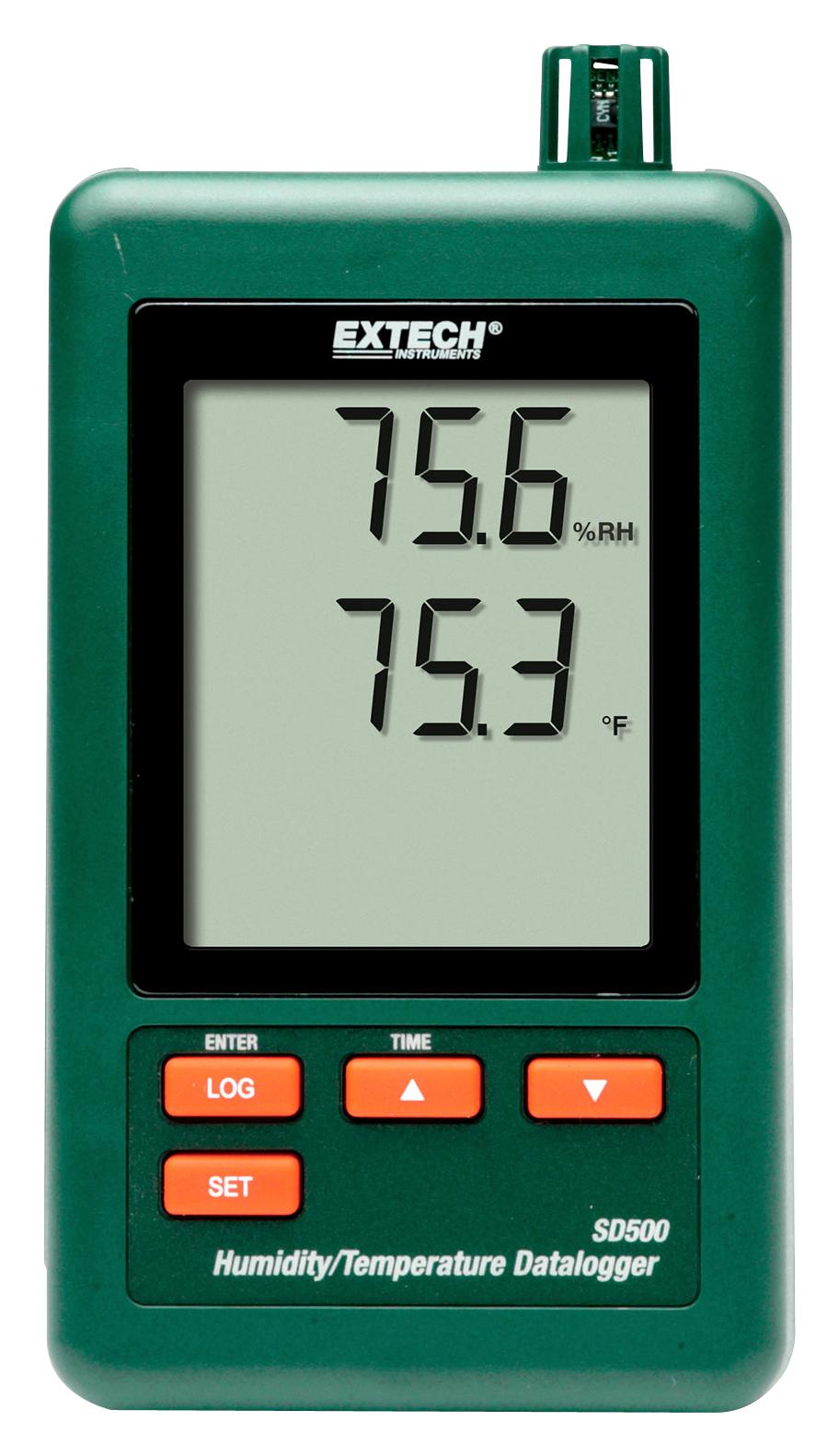 Extech Instruments Sd500 Data Logger, Temp/humidity, 1Ch, Lcd