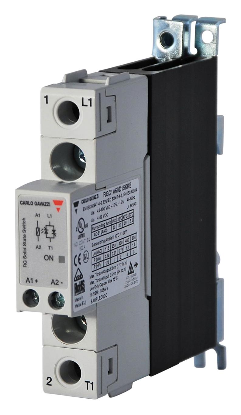 Carlo Gavazzi Rgc1A23D15Kke Solid State Contactor, 20A, 32Vdc, Din