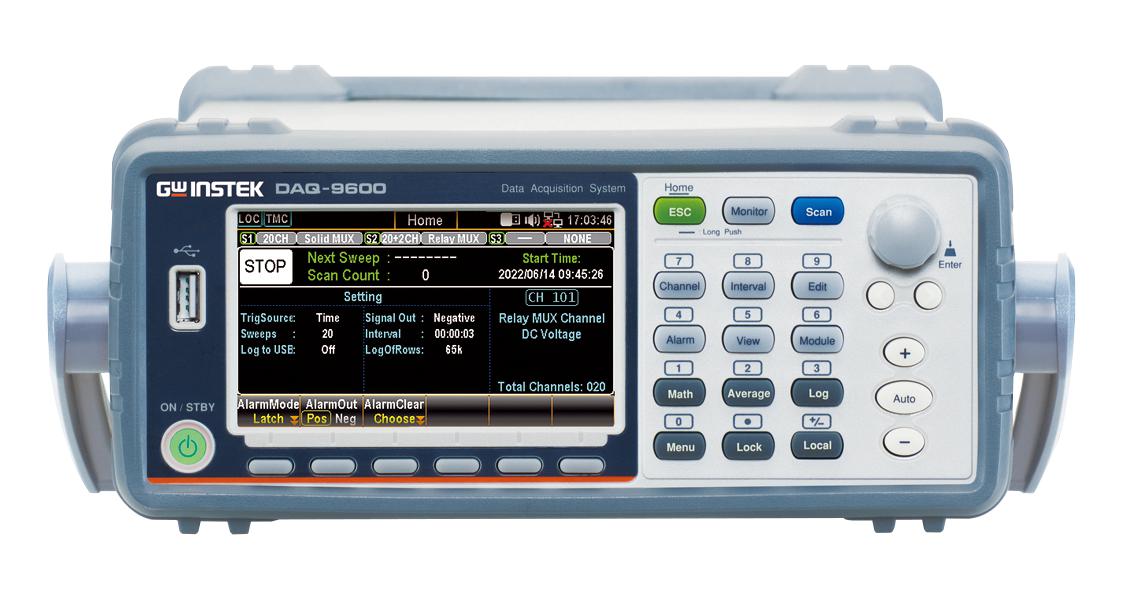 Gw Instek Daq-9600 With Gpib Data Acquisition, 450 Ch, 1Mhz, 264Vac