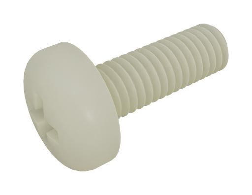 Tr Fastenings Rp0000380717 Screw, Pan Head, M4X0.7, 6Mm, Nylon 6.6