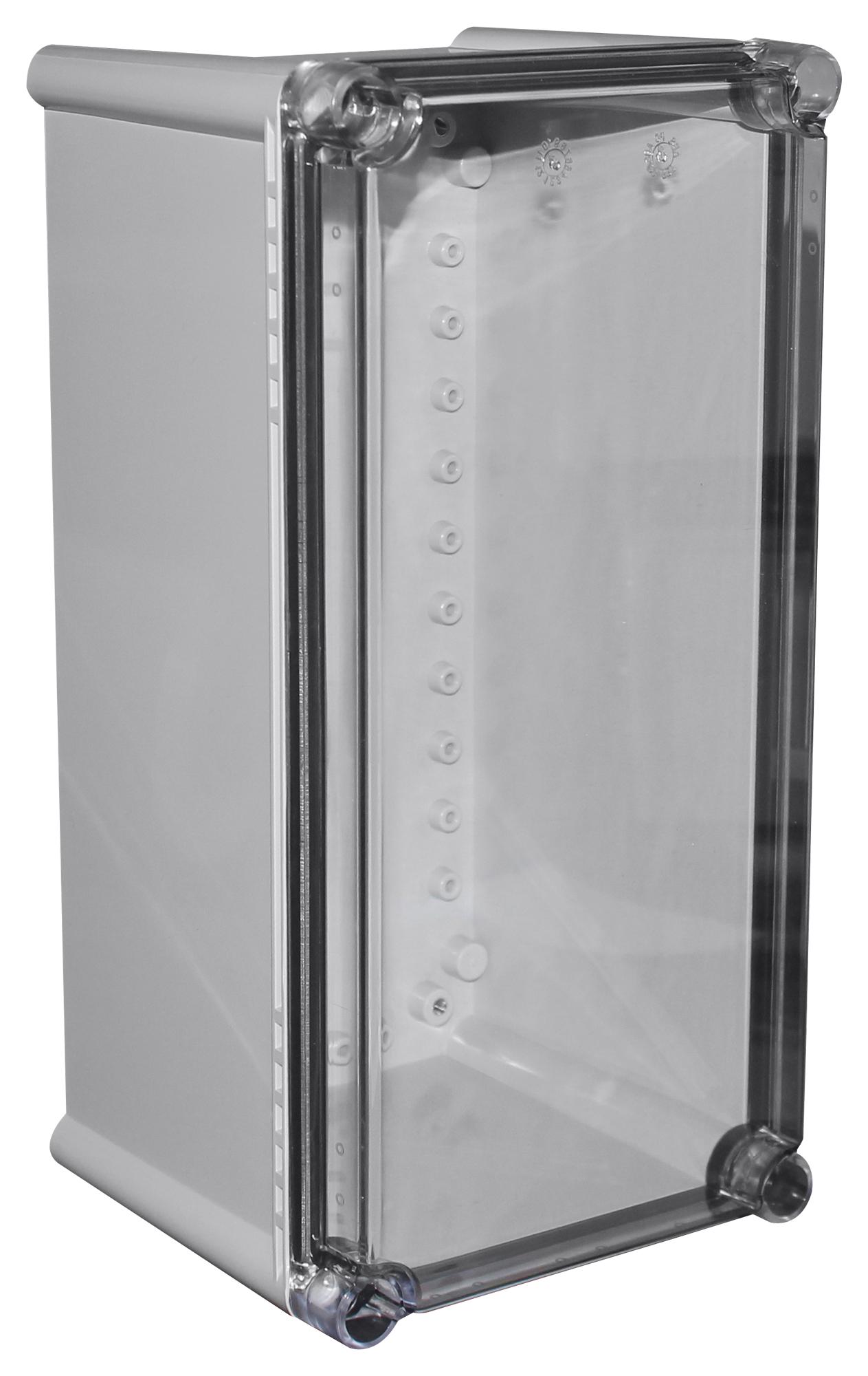 Camdenboss Chdx7-322C Enclosure, Heavy Duty, Abs, Grey/clear