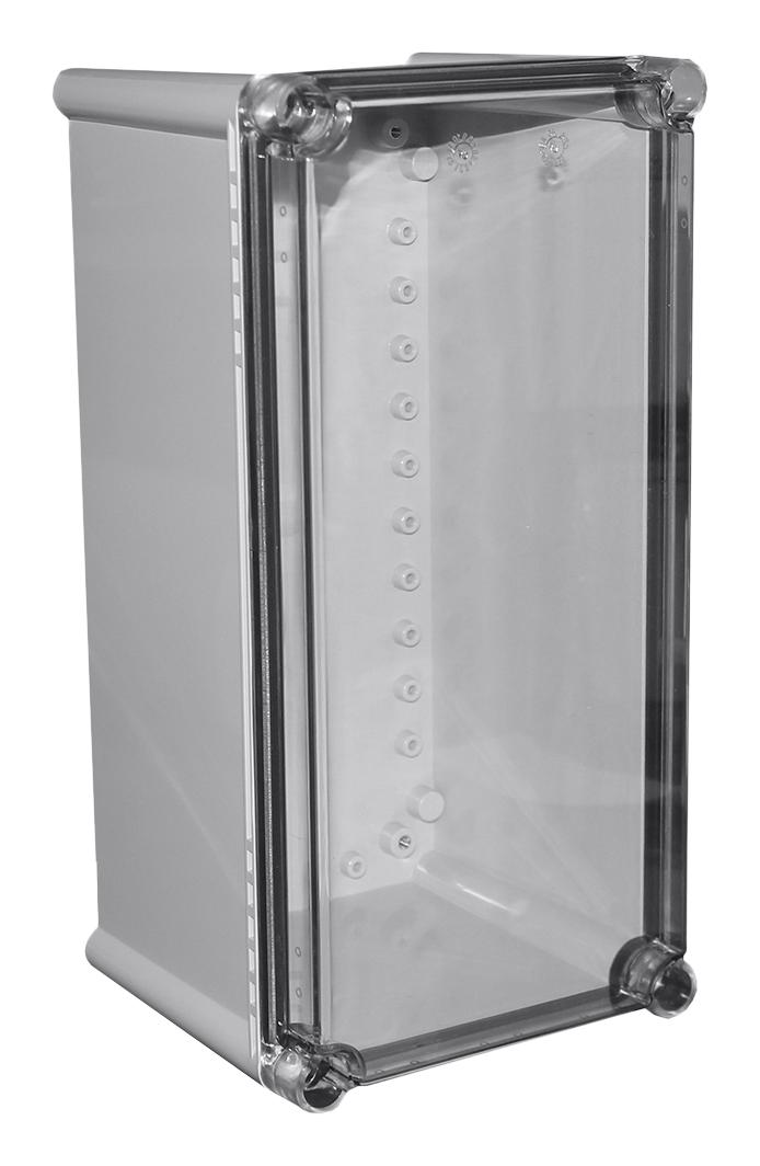 Camdenboss Chdx7-323C Enclosure, Heavy Duty, Abs, Grey/clear