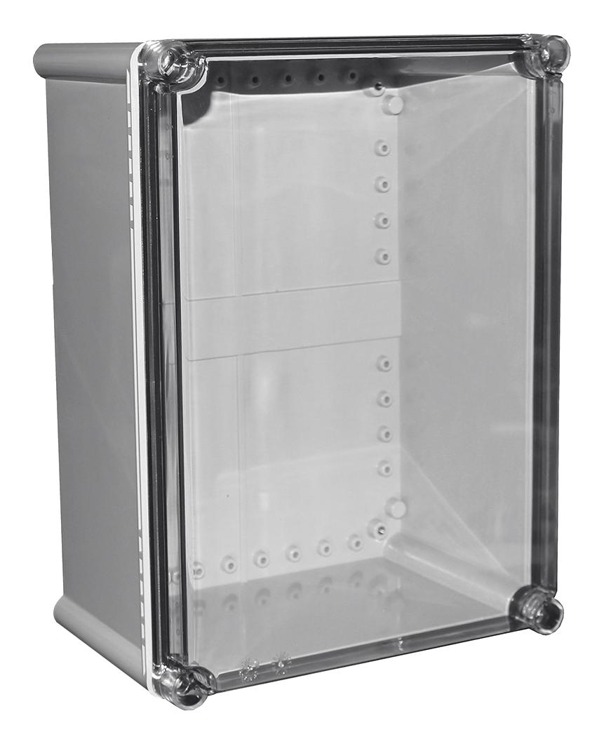 Camdenboss Chdx7-325C Enclosure, Heavy Duty, Abs, Grey/clear