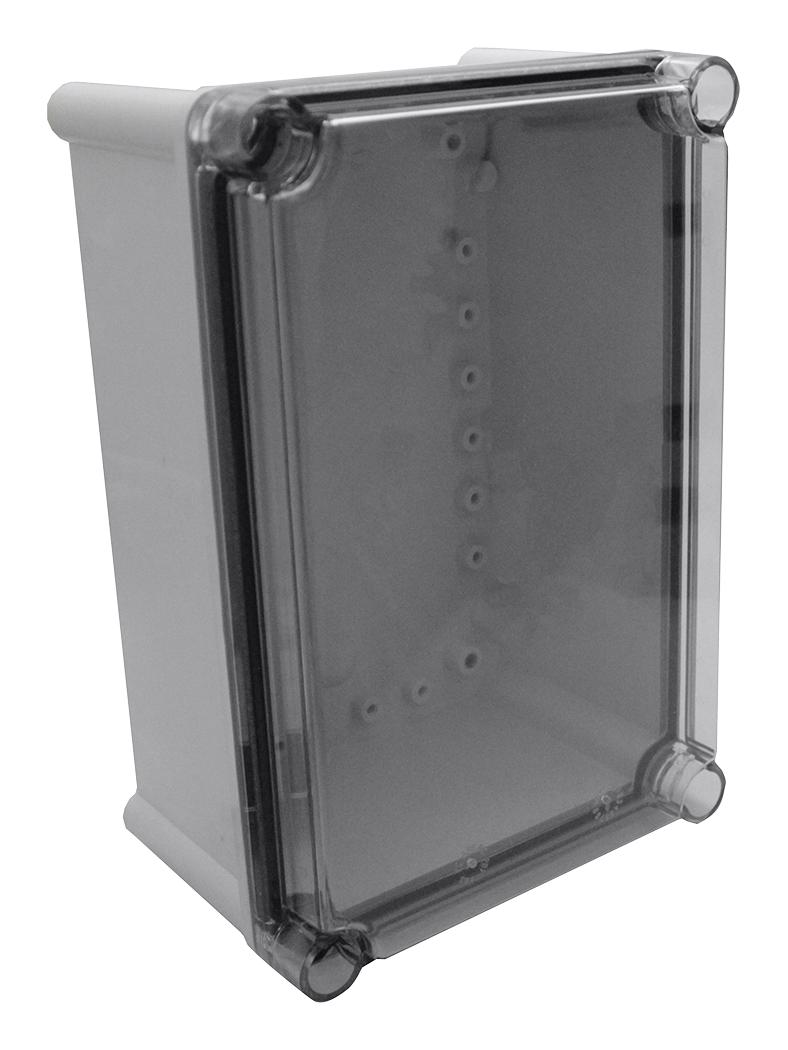 Camdenboss Chdx7-326C Enclosure, Heavy Duty, Abs, Grey/clear