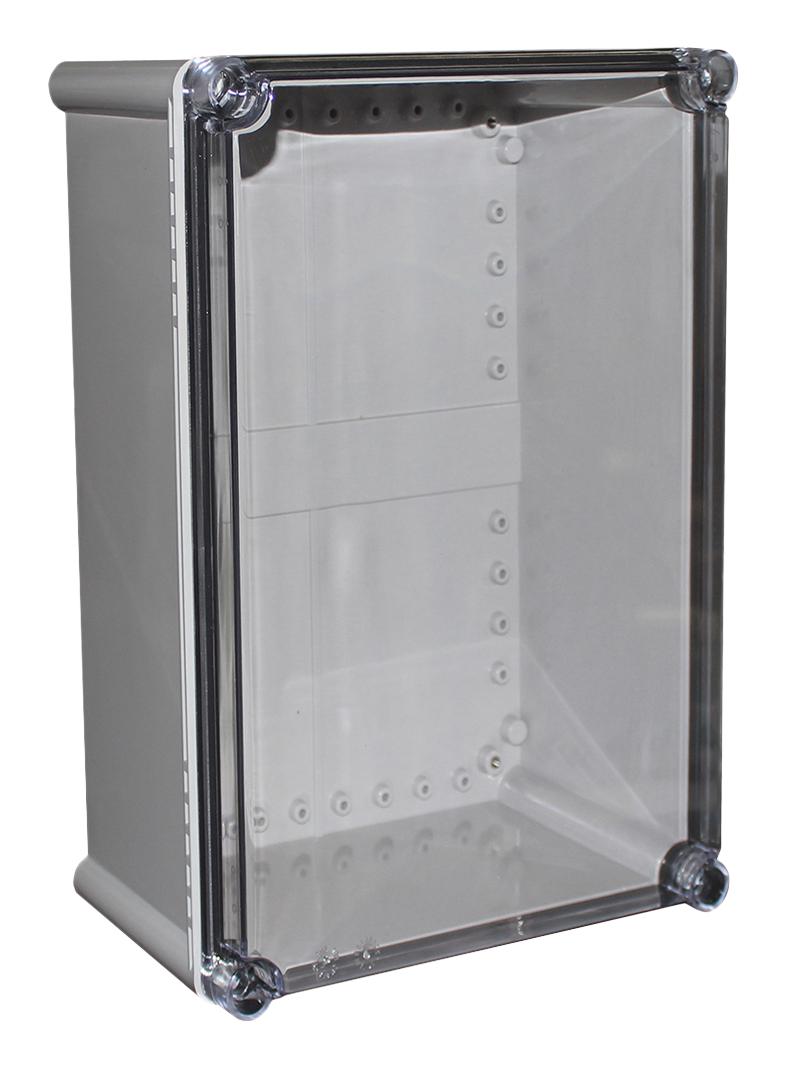 Camdenboss Chdx7-327C Enclosure, Heavy Duty, Abs, Grey/clear