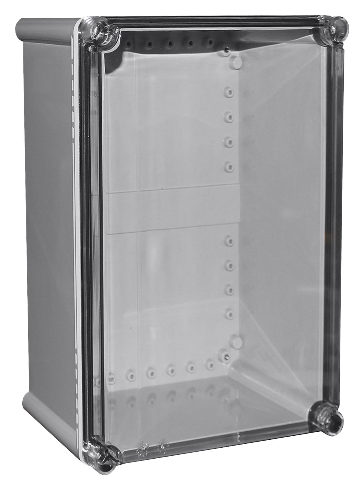 Camdenboss Chdx7-330C Enclosure, Heavy Duty, Abs, Grey/clear