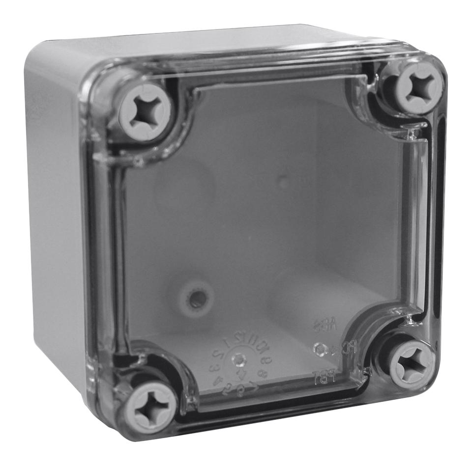 Camdenboss Chdx7-337C Enclosure, Heavy Duty, Abs, Grey/clear