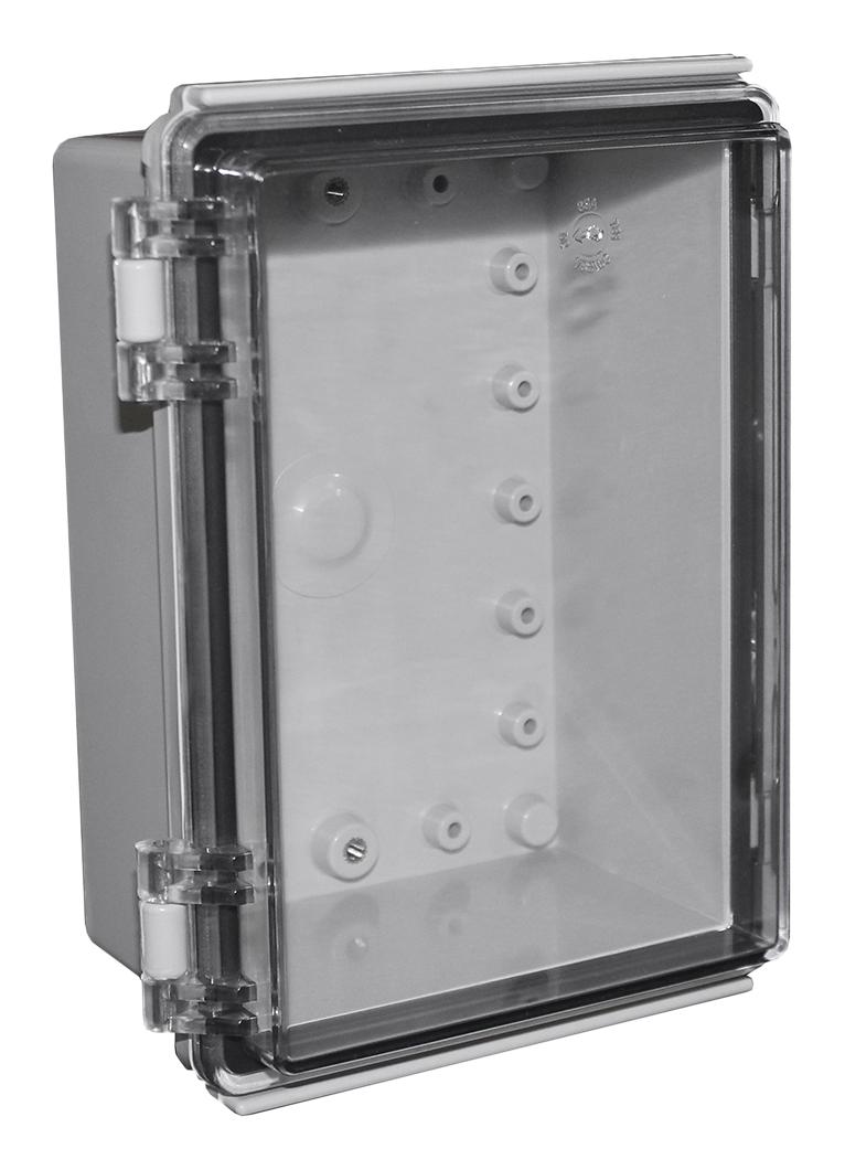 Camdenboss Chdx8-323C Enclosure, Heavy Duty, Abs, Grey/clear