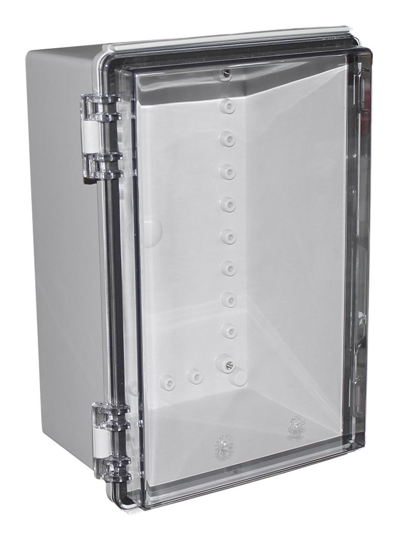 Camdenboss Chdx8-327C Enclosure, Heavy Duty, Abs, Grey/clear