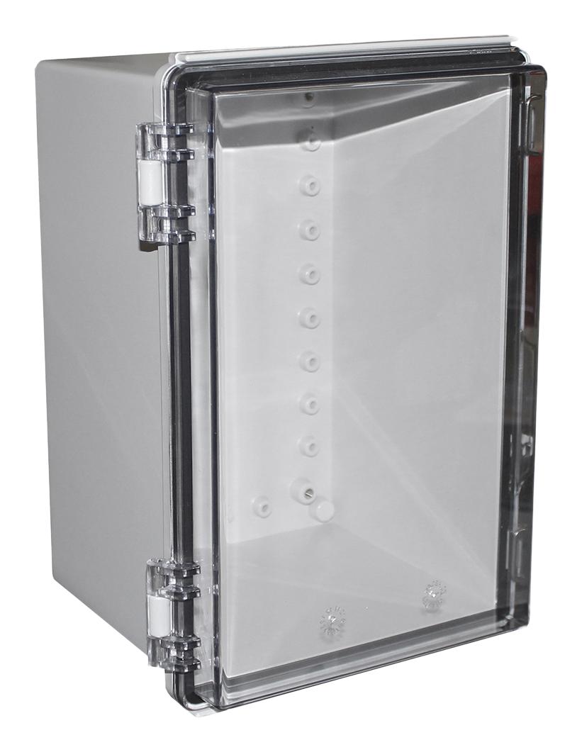 Camdenboss Chdx8-328C Enclosure, Heavy Duty, Abs, Grey/clear