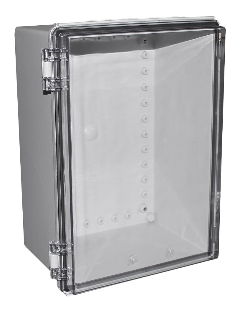 Camdenboss Chdx8-330C Enclosure, Heavy Duty, Abs, Grey/clear