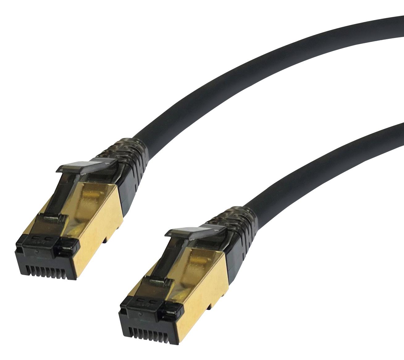 Videk 2998-1Bk Patch Cable, Cat8, Rj45 Plug-Plug/1M