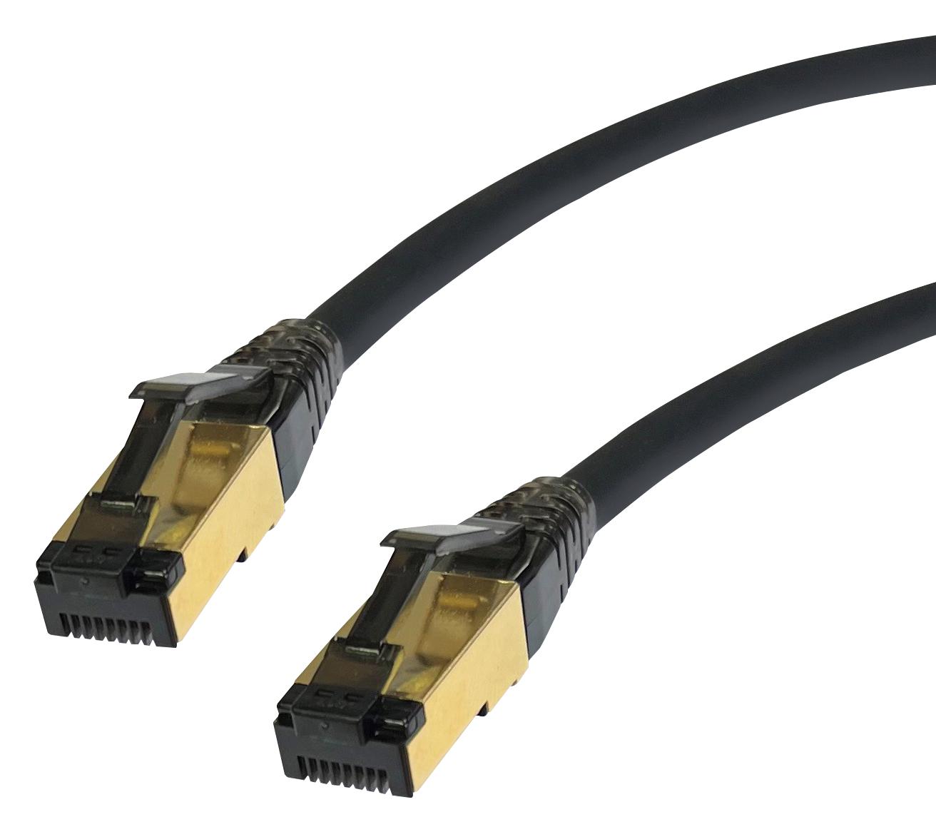 Videk 2998-1.5Bk Patch Cbl, Cat8, Rj45 Plug-Plug/1.5M