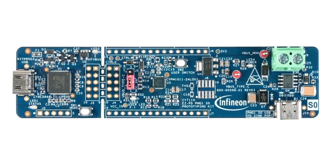 Infineon Cy7110 Prototyping Board, Usb Microcontroller