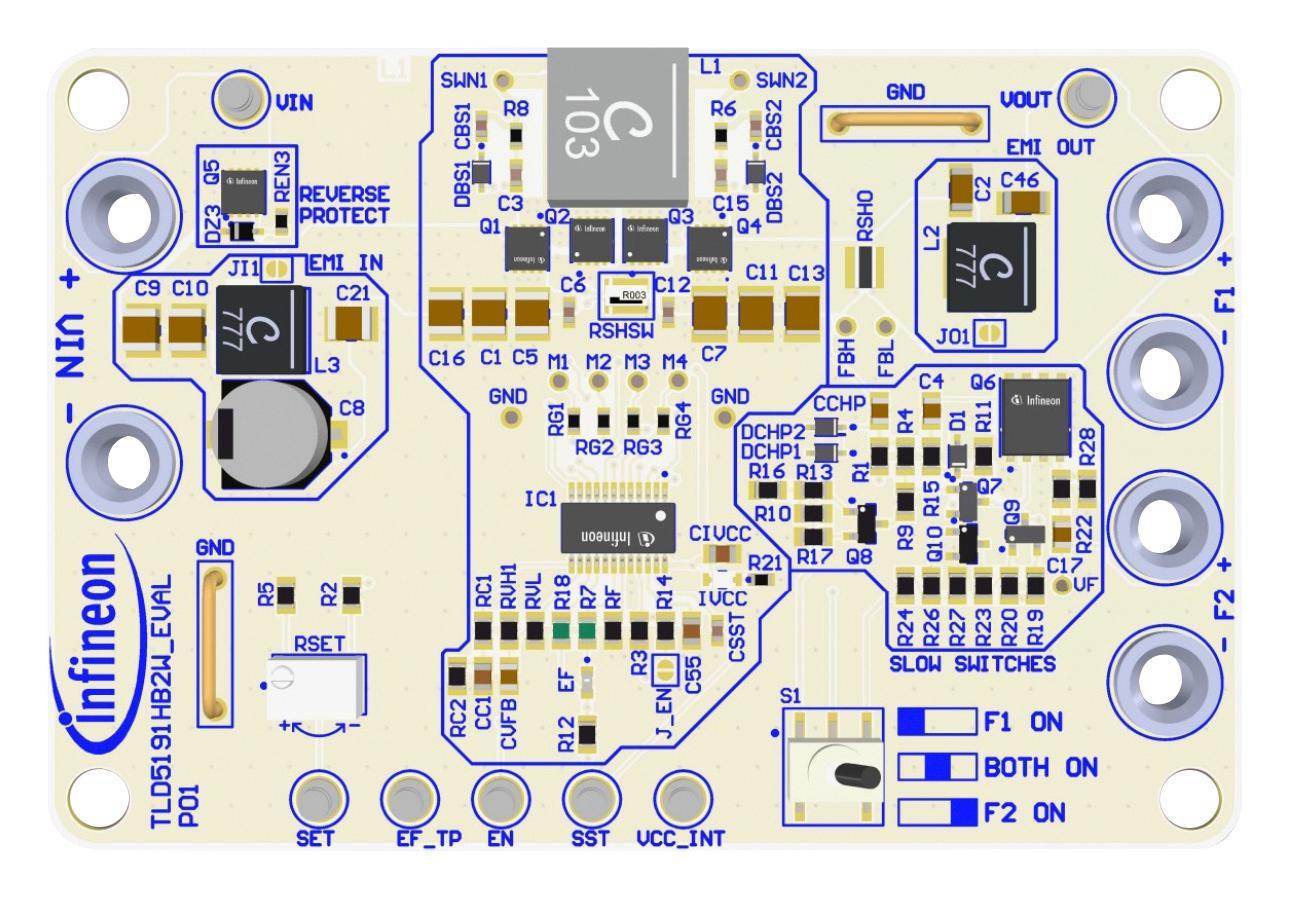 Infineon Tld5191Hb2Wevaltobo1 Evaluation Board, Buck-Boost, 23.6V, 1A