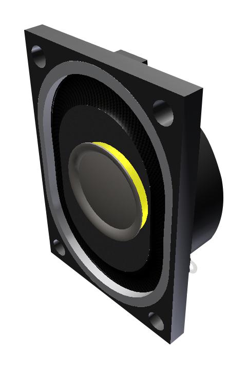 Pui Audio As04008Ps-4W-R Speaker, 200Hz-20Khz, 8Ohm, 84Db