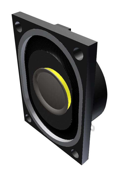 Pui Audio As04008Ps-4W-Wr-R Speaker, 380Hz-20Khz, 8Ohm, 84Dba