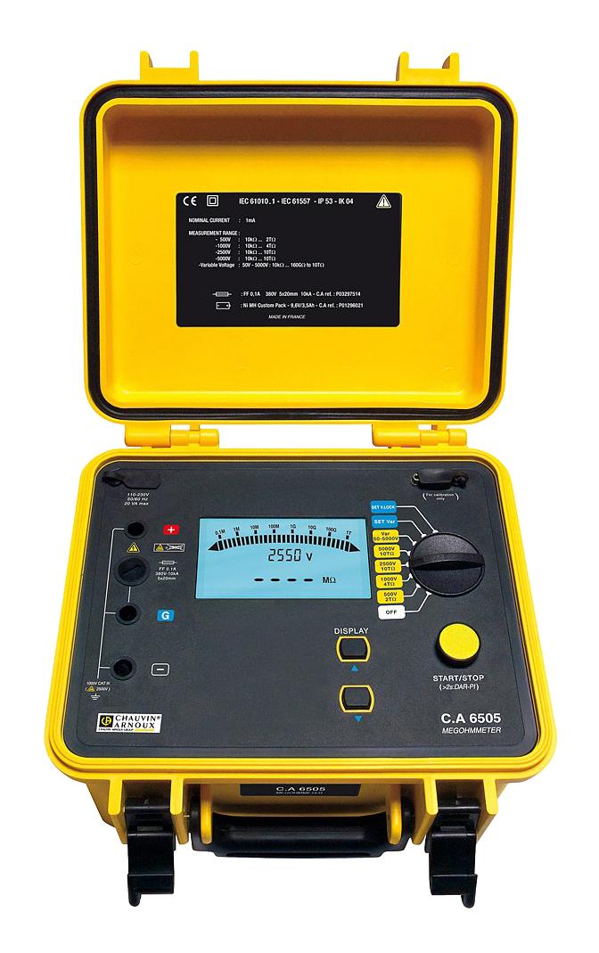 Chauvin Arnoux Ca6505 Insulation Tester, Digital, 500V-5Kv