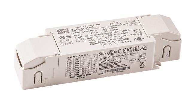 Mean Well Xlc-40-H-Bn Led Driver, Constant Power, 40W