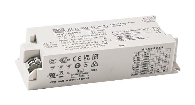 Mean Well Xlc-60-H Led Driver, Constant Power, 60W