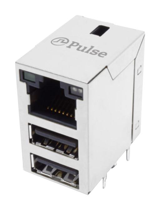 Pulse Electronics Jw0-0013Nl Rj45 Conn, R/a Jack, 8P8C, 3 Stack, Tht