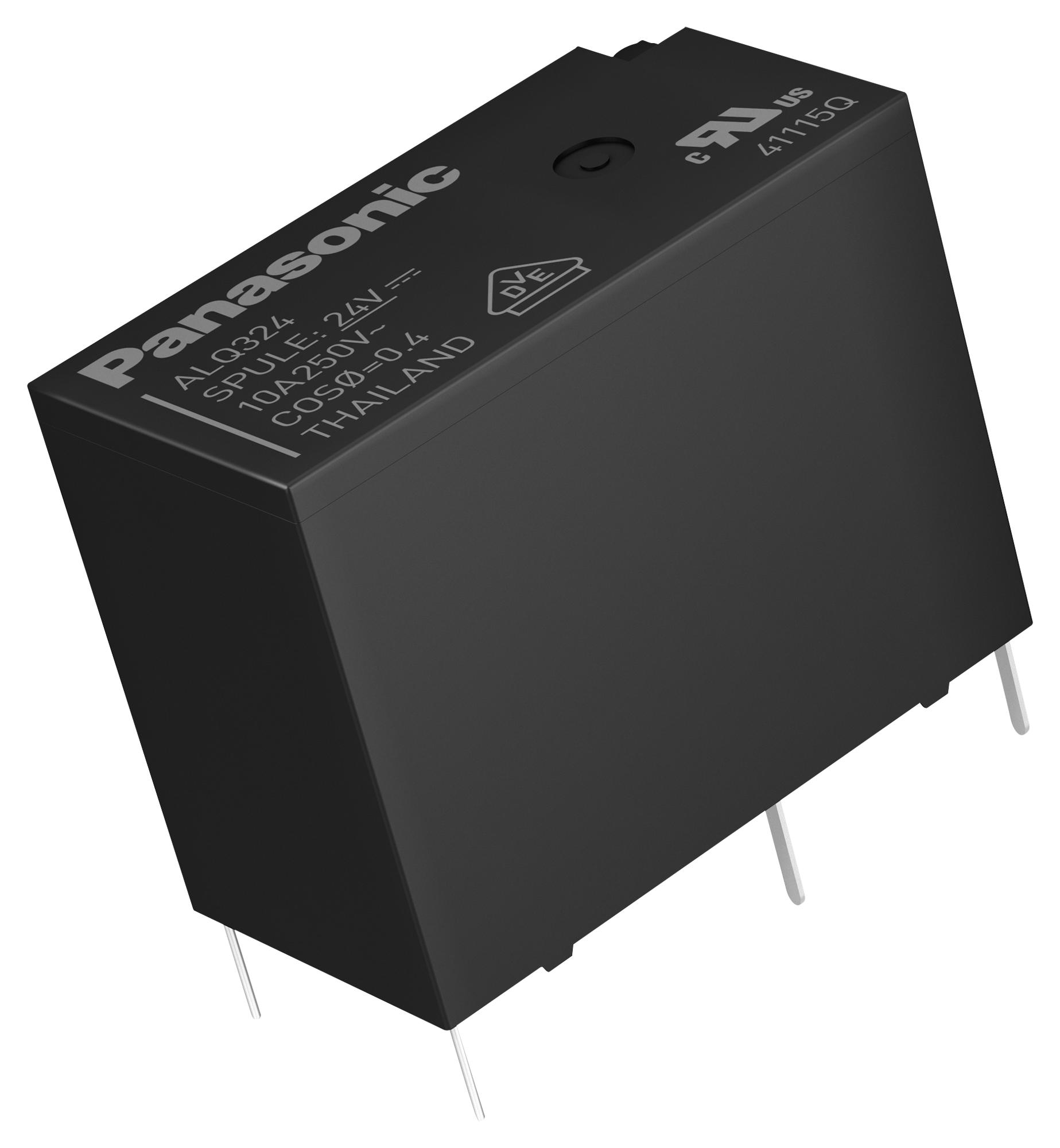 Panasonic Alq6F24S Power Relay, Spst-No, 24Vdc, 10A, Th