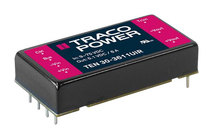 Traco Power Ten 30-3612Uir Dc-Dc Converter, 12V, 2.5A