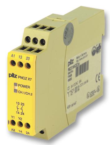 Pilz 774059 Relay, Safety, Dpst-No, 240Vac, 6A