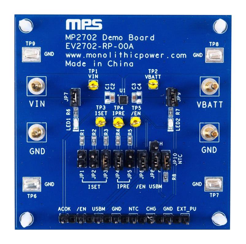 Monolithic Power Systems (Mps) Ev2702-Rp-00A Evaluation Board, Linear Battery Charger