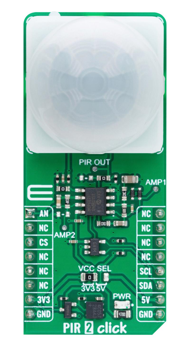 Mikroelektronika Mikroe-6052 Pir 2 Click Add-On Board, Analogue, I2C