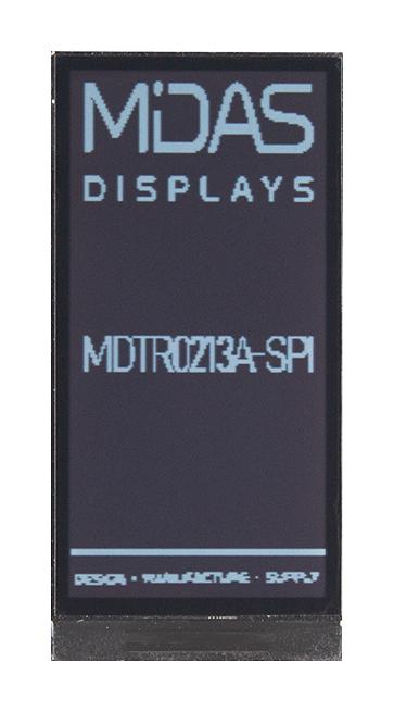 Midas Displays Mdtr0213A-Spi Lcd Tft Module, 2.13, 122 X 250P, Mono