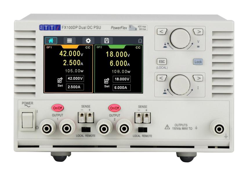 Aim-Tti Instruments Fx100Dp Dc Power Supply, Adj, 2 O/p, 42V, 6A