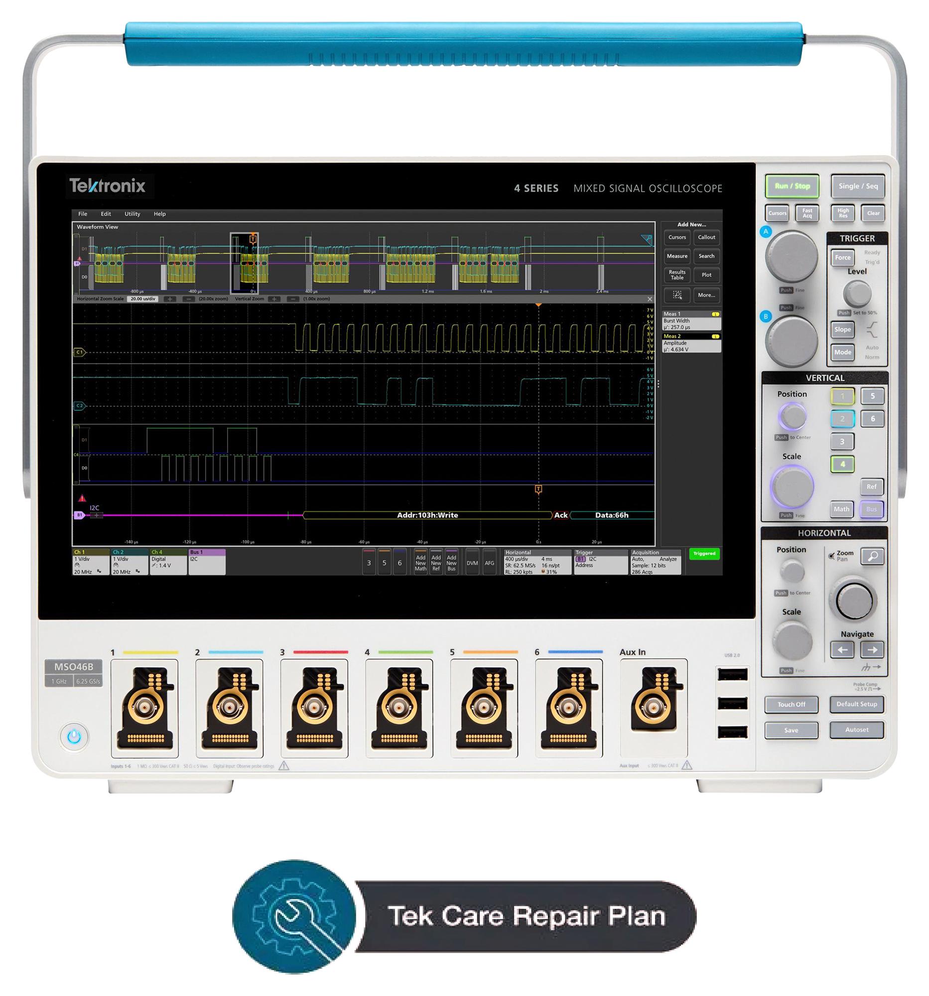 Tektronix Mso46B 4-Bw-1000 + Mso46B R3 Mso, 6+48 Channel, 1Ghz, 6.25Gsps