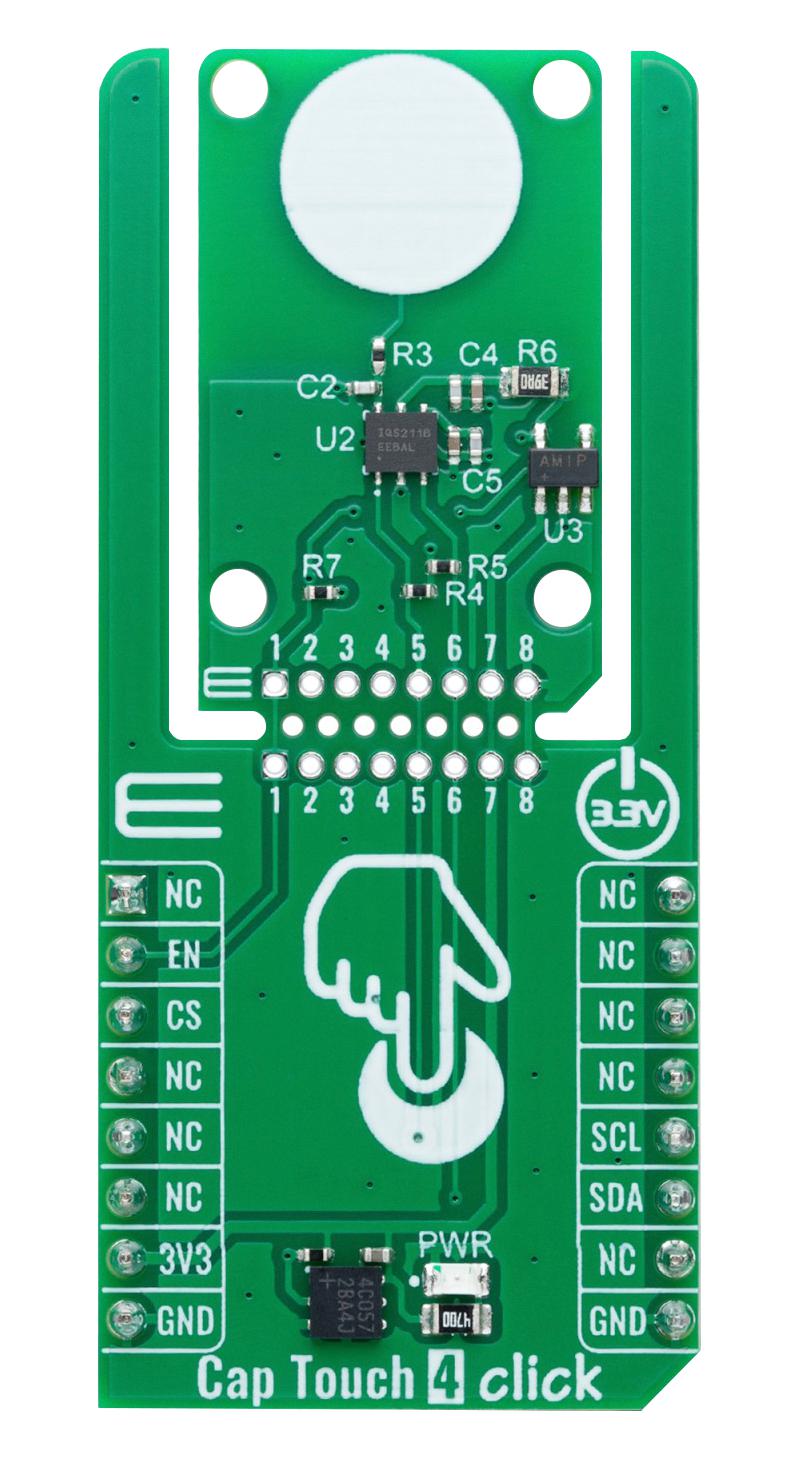 Mikroelektronika Mikroe-6399 Cap Touch 4 Click Add-On Board, 3.3V