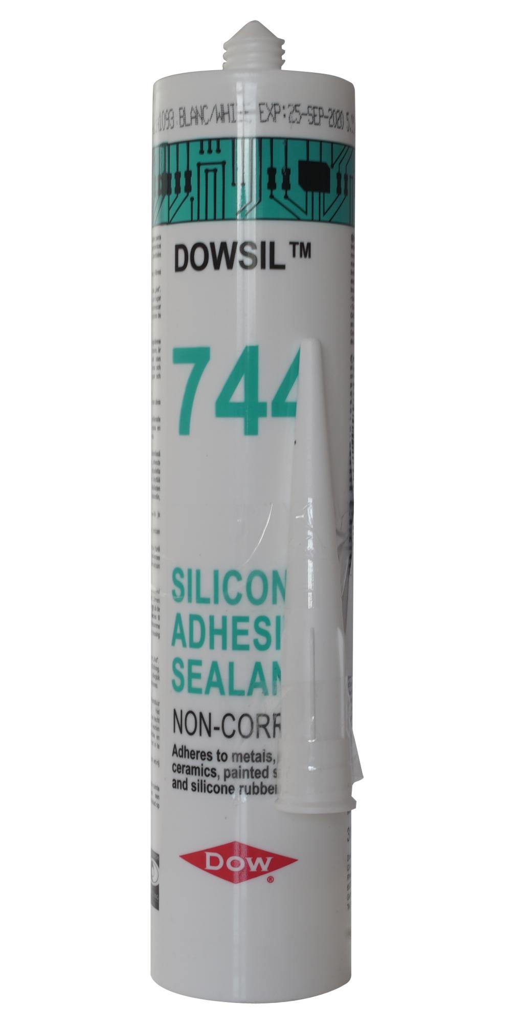 Dow 744 White 310Ml Rtv Silicone, 744, White, 310Ml