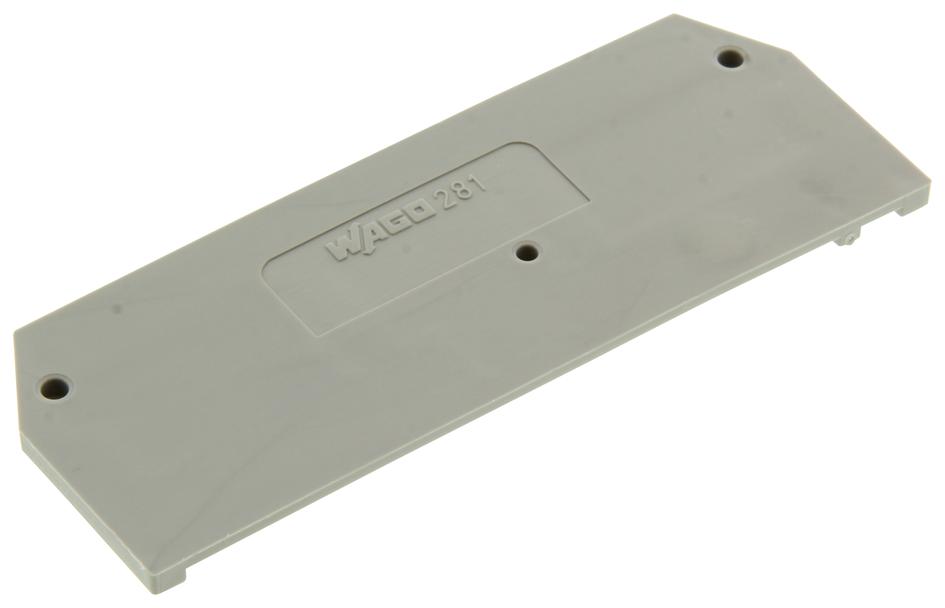 Wago 281-324 Endplate, Grey, 2.5Mm Wide