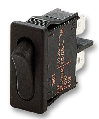 Marquardt 1901.1102 Rocker Switch, Black, 1Pole