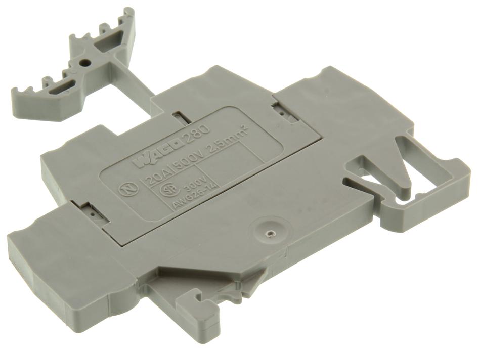 Wago 280-519 Terminal Block, Din Rail, 4Pos, 16Awg