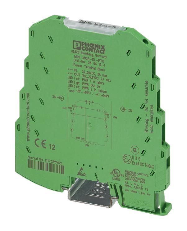 Phoenix Contact 2864134 Power Terminal Block, 30Vdc, Din Rail