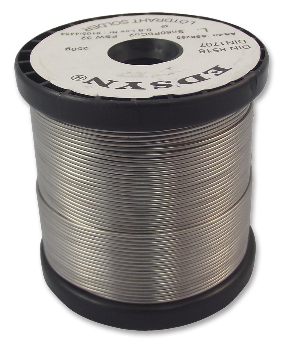 Edsyn Ss8250 Solder Wire, 60/38/2, 0.8Mm, 250G