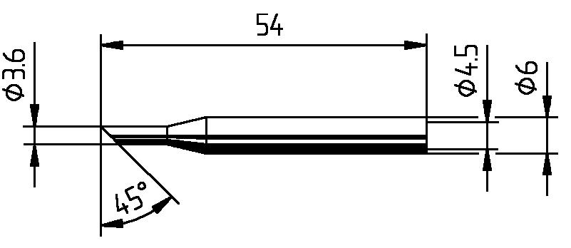 Ersa 162 Ld/sb Tip, Angled, 45Deg, 3.6Mm