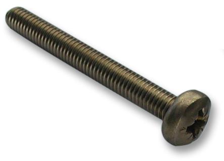 Tr Fastenings M625 Pra2Mcs100- Screw, Pozi Pan, S/s, A2, M6X25, Pk100