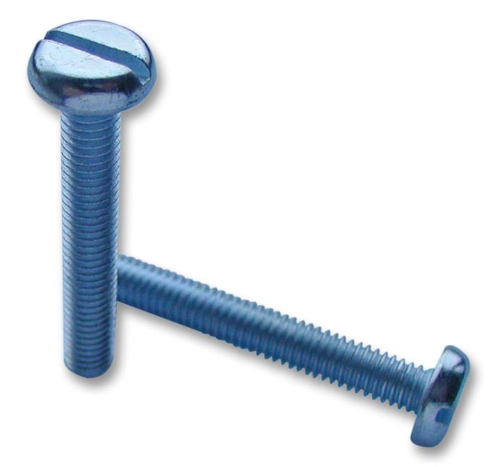 Tr Fastenings M312 Psbrmcn100- Screw, Slt, Pan, Brass, Np, M3X12, Pk100