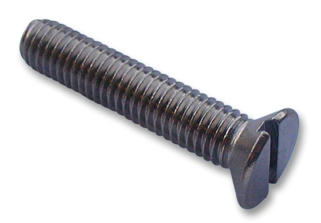 Tr Fastenings M6 25 Ksa2Mc S100 Screw, Slt, Csk, S/s, A2, M6X25