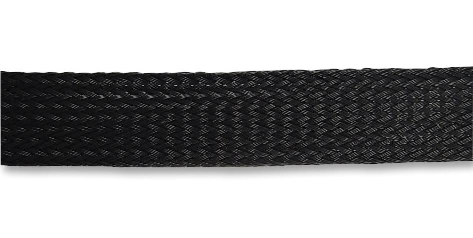 Pro Power Bsfr-025 50M Braid Sleeve, 25Mm, Black, 50M