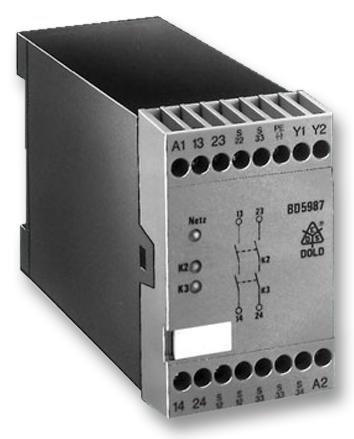 Dold Bd 5987.02/001 Ac 50/60Hz 230V Relay, Safety, Dpst, 230Vac, 5A