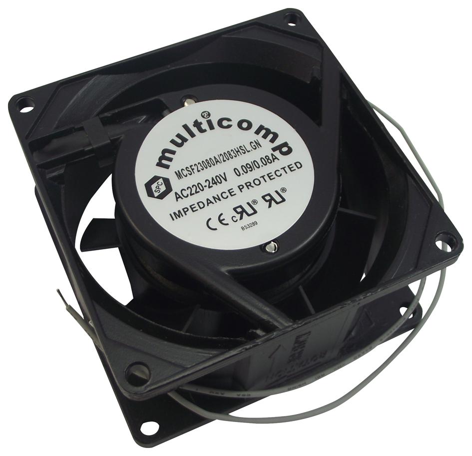 Multicomp Sf23080A/2083Hsl.gn Fan, 80Mm, 230Vac, 23Cfm, 31Dba