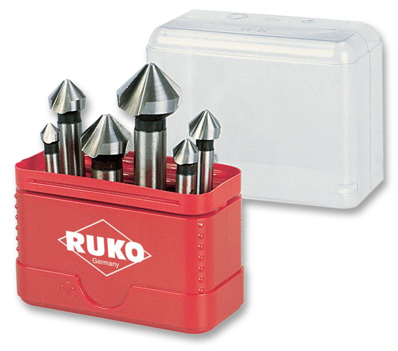 Ruko A102156 Debur Countersink Set, Taper, Hss, Cbn